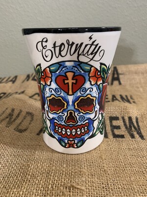 Jacqueline Thompson Ceramics. 5.5 . Day Of The Dead. . Eternity Mug.