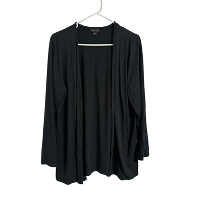 J.Jill Black Long Sleeve Cardigan Sweater, Size LP