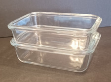 Clear Glass Rectangular Containers Dishes 6.2...