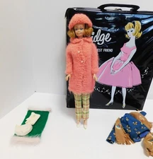 1960's Midge Barbie's Best Friend Doll Original Case & 10 Handmade Outfits