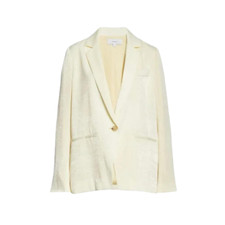 Vince Jacket Drapey Boyfriend Blazer Size 2/s One-button Closure Summer Spring