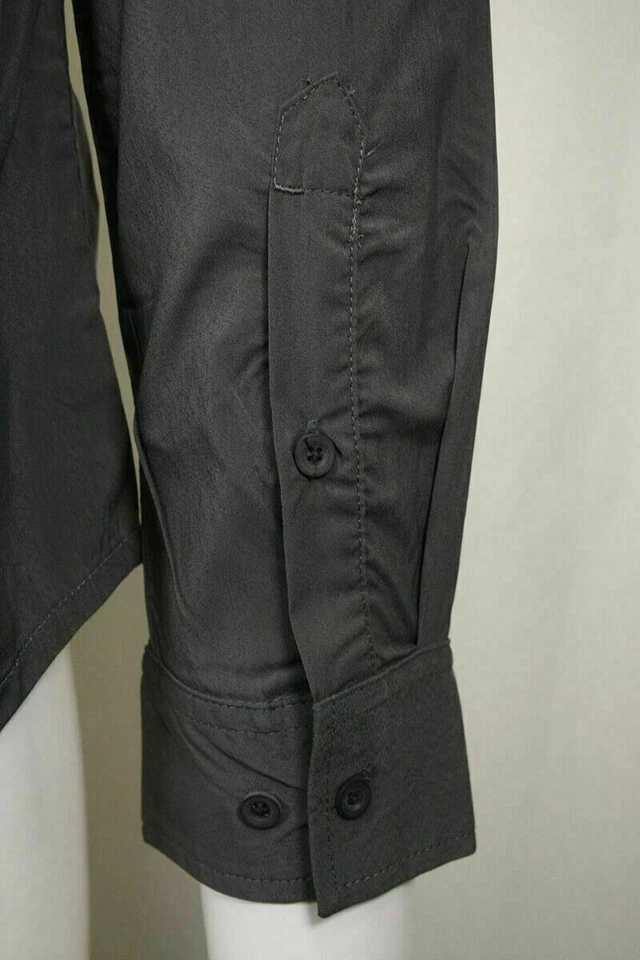 prAna Men's Dark Grey Solid L/S Woven Shirt (S66) - Image 4 of 4