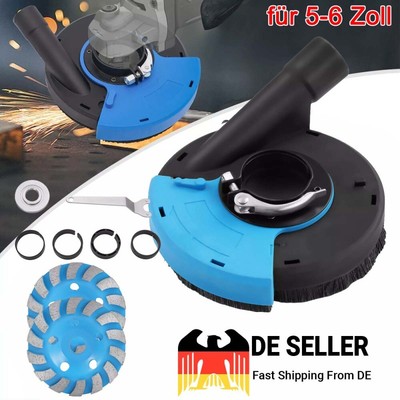 Absaughaube für Winkelschleifer 2x Diamantschleiftopf 125 Beton Turbo Segment
