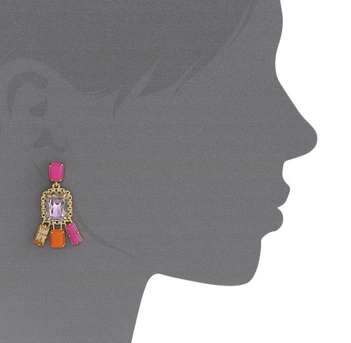 NWT Kate Spade Gold Filled Tokyo City Dangling Chandelier Earrings WBRU8834 - Picture 4 of 6