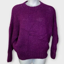 La Petite Maille FRNCH Medium/Large Oversized Sweater Dark Orchid Dolman Sleeve
