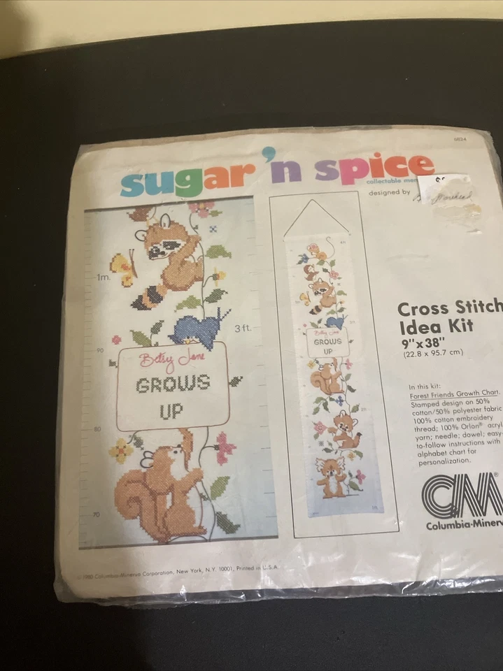 Sugar And Spice Forest Friends Growth Chart CM vintage 1980 - Image 2 of 4