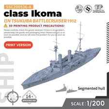 SSMODEL 1/200 Military Model Kit IJN Tsukuba class Ikoma Battlecruiser 1912