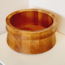 Grand bol saladier en bois Nissen Denmark vintage mid century modern à restaurer
