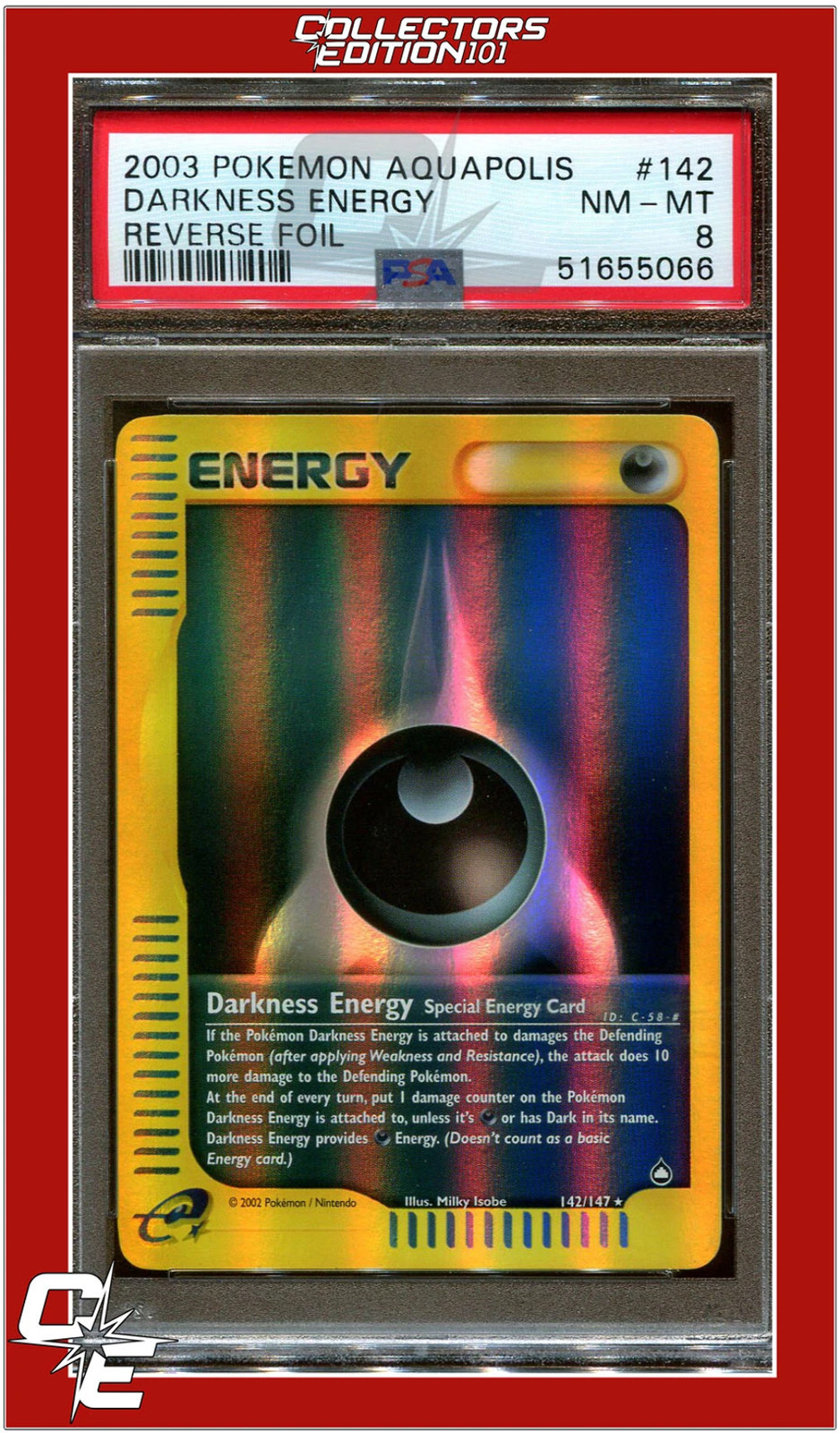 Aquapolis 142 Darkness Energy Reverse Foil PSA 8