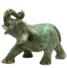 5.5 Inches Tibet Turquoise Elephant Statue Figurine Hand Carved Animal Sculpture