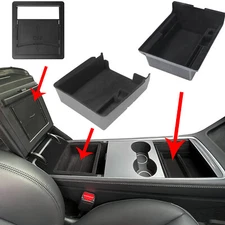 3 x Center Console Armrest Tray Organizer Container Drawer for Tesla Model Y / 3