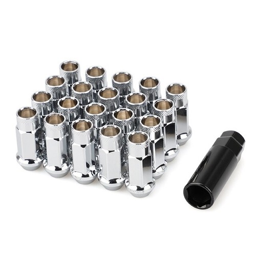 20PCS Car M12x1.5 Open End Lug Nut Set 48mm Steel Wheel Nuts Bolts with Socket - Picture 17 of 21