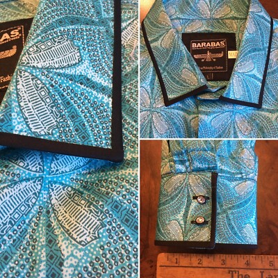 el chapo blue dress shirt Amazon.com: Barabas Men's Printed Paisley Button Down El Chapo Shirt 4501 Teal S : Barabas: Clothing, Shoes & Jewelry
