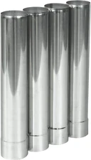 Stove Pipe Stainless Steel Flue Extension 4 Sections of Straight Chimney 2.36"/6