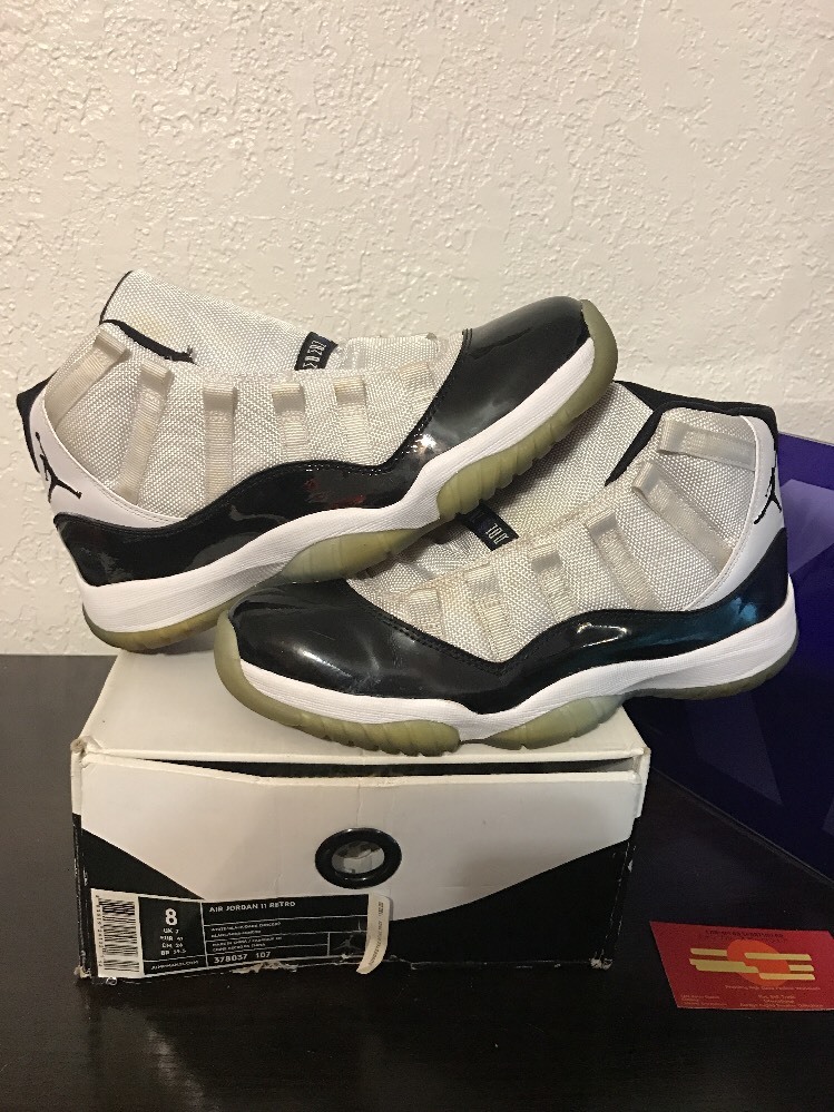 Nike Air Jordan 11 XI 2011 Retro Concord Bred Black White 378037-107 Size 8 Nike Air Jordan 11 XI 2011 Retro Concord Bred Black White 378037-107 Size 8