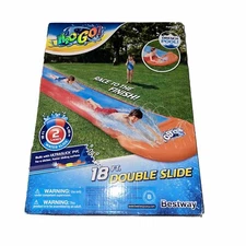 H2OGO Bestway Quadruple Water Slide 4 Person 16ft Slip N Slide 