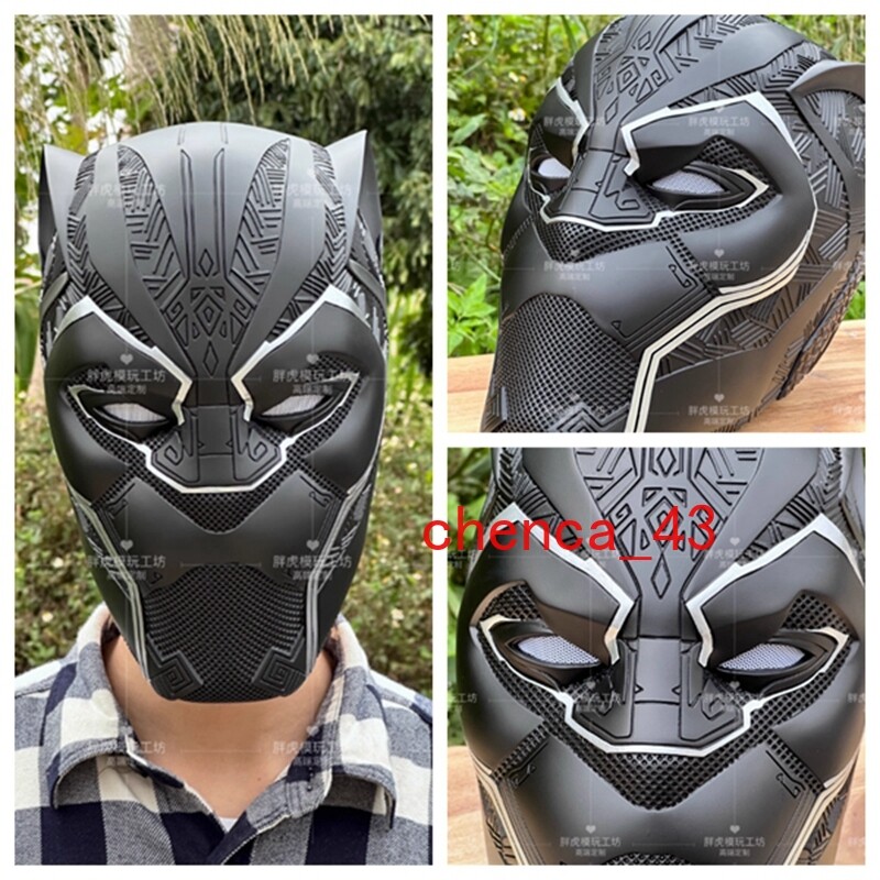 Techala Marvel Mask Black Panther Mask Marvel Superhero T'Challa Cosplay Helmet Halloween ...