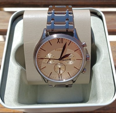 Fossil Fenmore Midsize Multifunction Brown Stainless steel Men