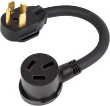 Dryer Plug Adapter Nema 14-30P to 10-50R Adapter Cord, 4-Prong Male to 3-Prong F