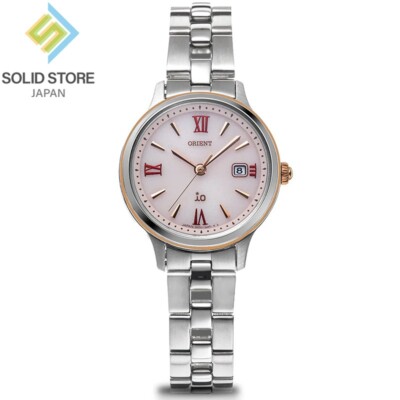 ORIENT iO Natural & Plain RN-WG0006P Solar Analog Watch Pink Dial 27.6mm Women's