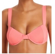 NWT AQUA Swim Peach Underwire Bandeau Swimsuit Bikini Set Medium yjl1022
