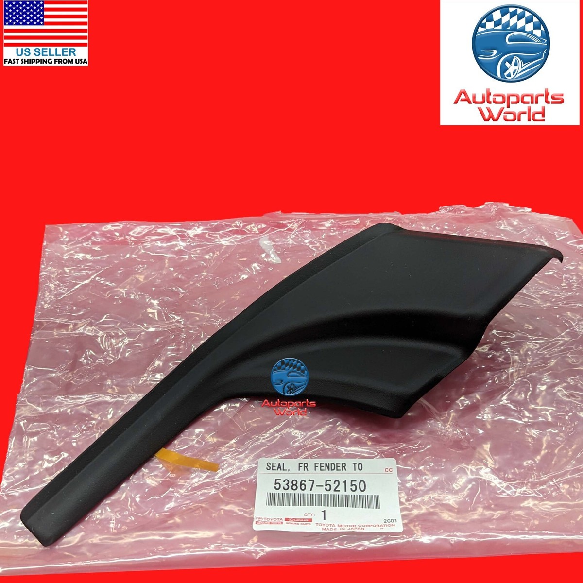 【新品未使用】Beacon185-103-Wood GENUINE OEM TOYOTA 12-17 PRIUS C FRONT LEFT FENDER TO COWL