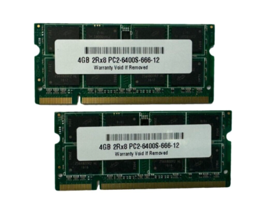 8GB 2 x 4GB PC2-6400 Memory for Dell Vostro 1220 1320 1520 1720