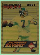 1994 Collector's Edge Football Edge F/X Silver Back John Elway Edge #1 Broncos👍