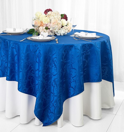 Wedding Linens Inc.72" x 72" Damask Jacquard Polyester Tablecloths / Overlays - Picture 9 of 17
