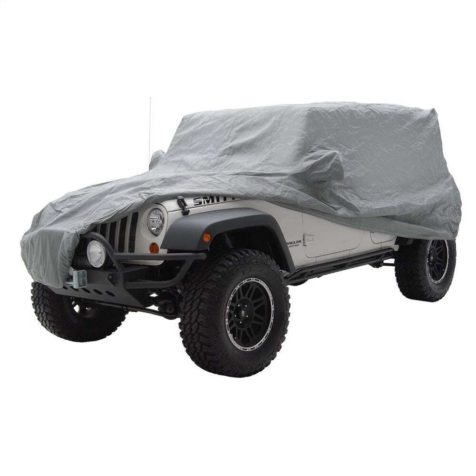 Smittybilt 835 Gray Full Car Cover Kit for 2007-2018 Jeep Wrangler JK 4 Doors - Изображение 3 из 4