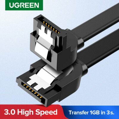 Câble SATA Ugreen 3.0 vers disque dur SSD HDD Sata 3 câble droit à angle droit