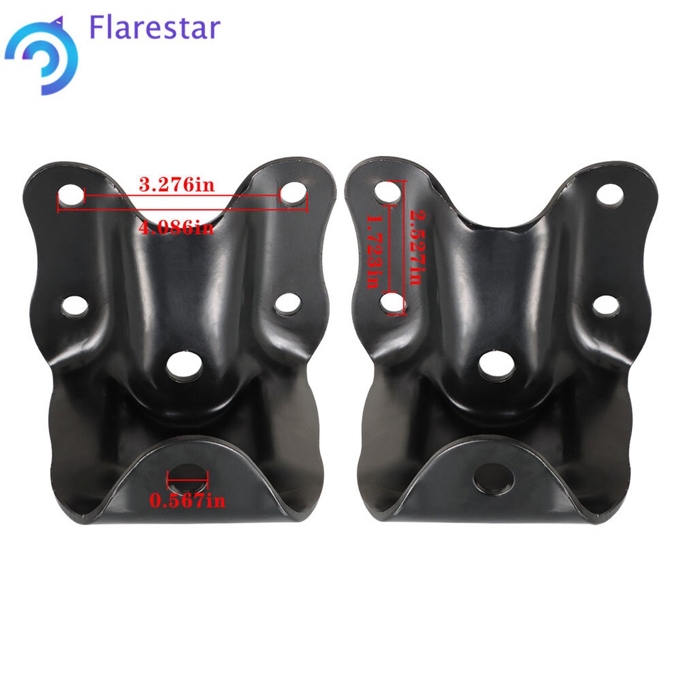 2pcs Rear Leaf Spring Rear Hanger Bracket and Shackle Kit for Ford ...