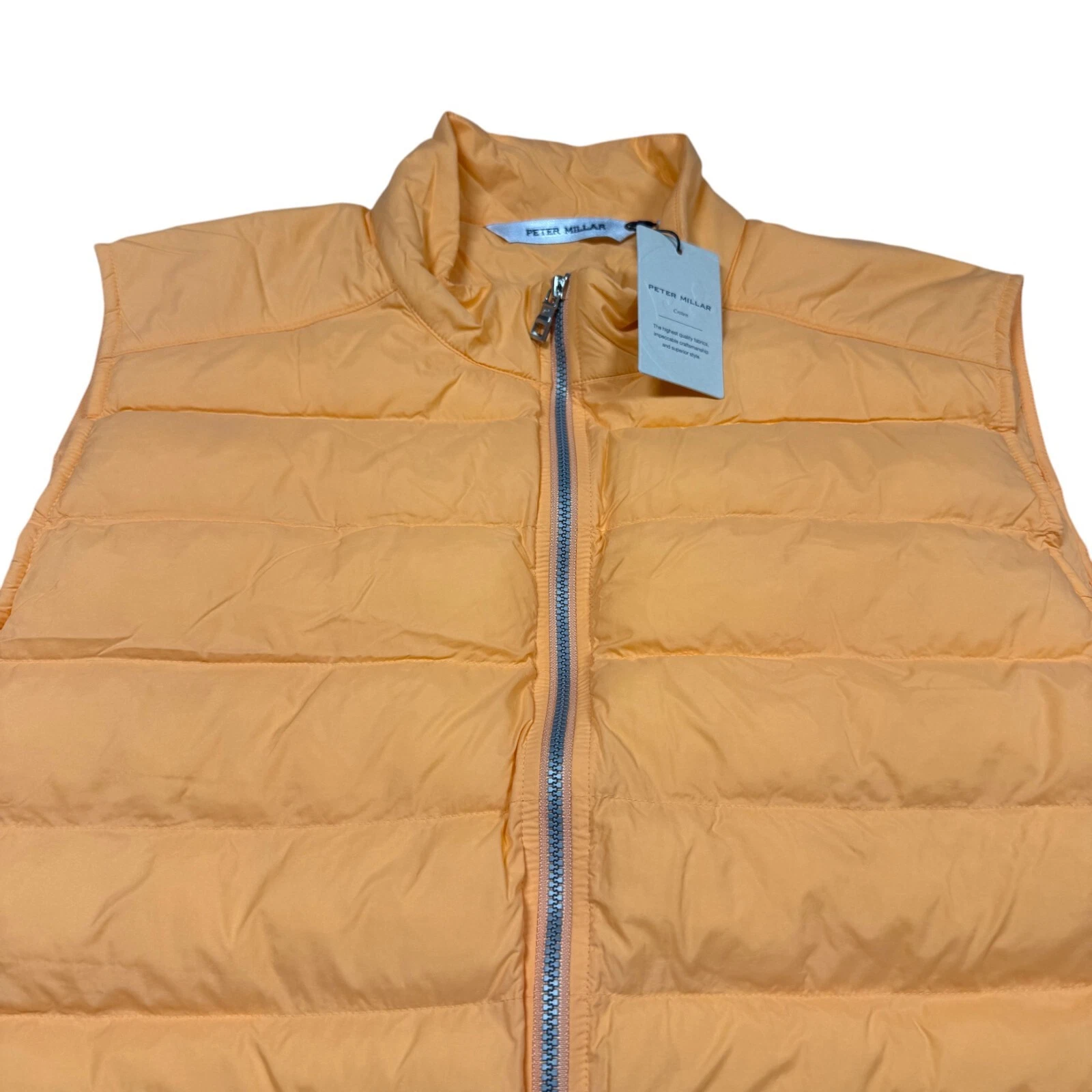 Peter Millar Vest Men's Large L Crown Elite Light Orange Zip