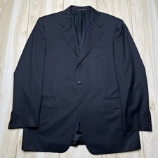 CANALI Black Wool Blazer Mens Size 40R Made In Italy Jacket 3 Button
