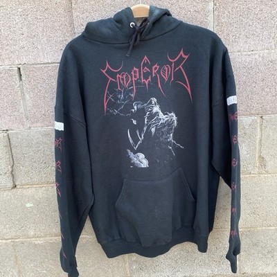 90s Vintage Emperor Hoodie XL Bathory Darkthrone Mayhem Satyricon Marduk