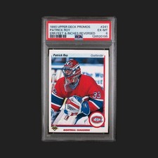 1990 UPPER DECK PROMOS | ERROR-FEET & INCHES REVERSED PATRICK ROY 241