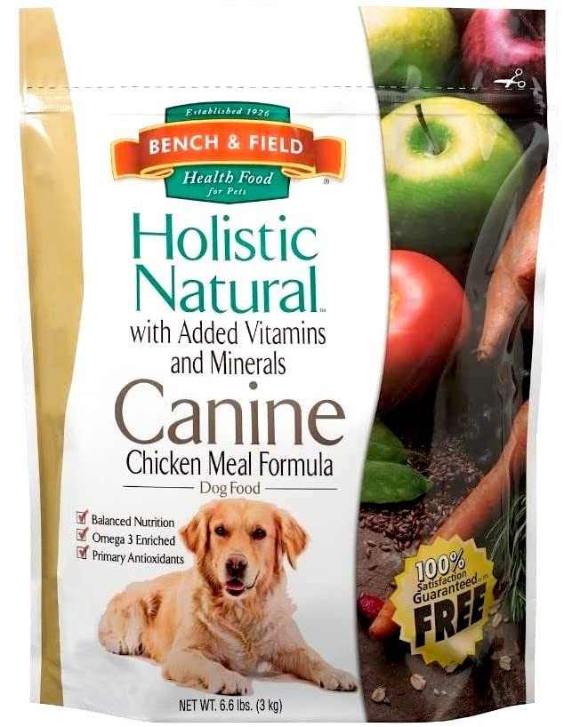 Bench & Field Holistic Adult Dry Dog Food, Chicken Meal, Brown Rice, 6.6 lb