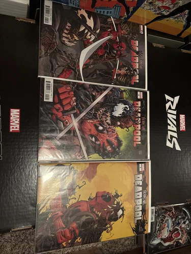 Venom War Deadpool #1-3 With a Variant Lot of 2 Comics Marvel 2024 Mini Run New