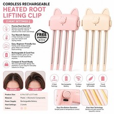 Wireless Heated Volumizing Root Lift Clip Volume Clips for Flat Fine Hair