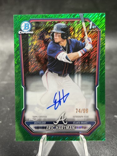 Eric Hartman [Green Shimmer Refractor] #CPA-EHA card