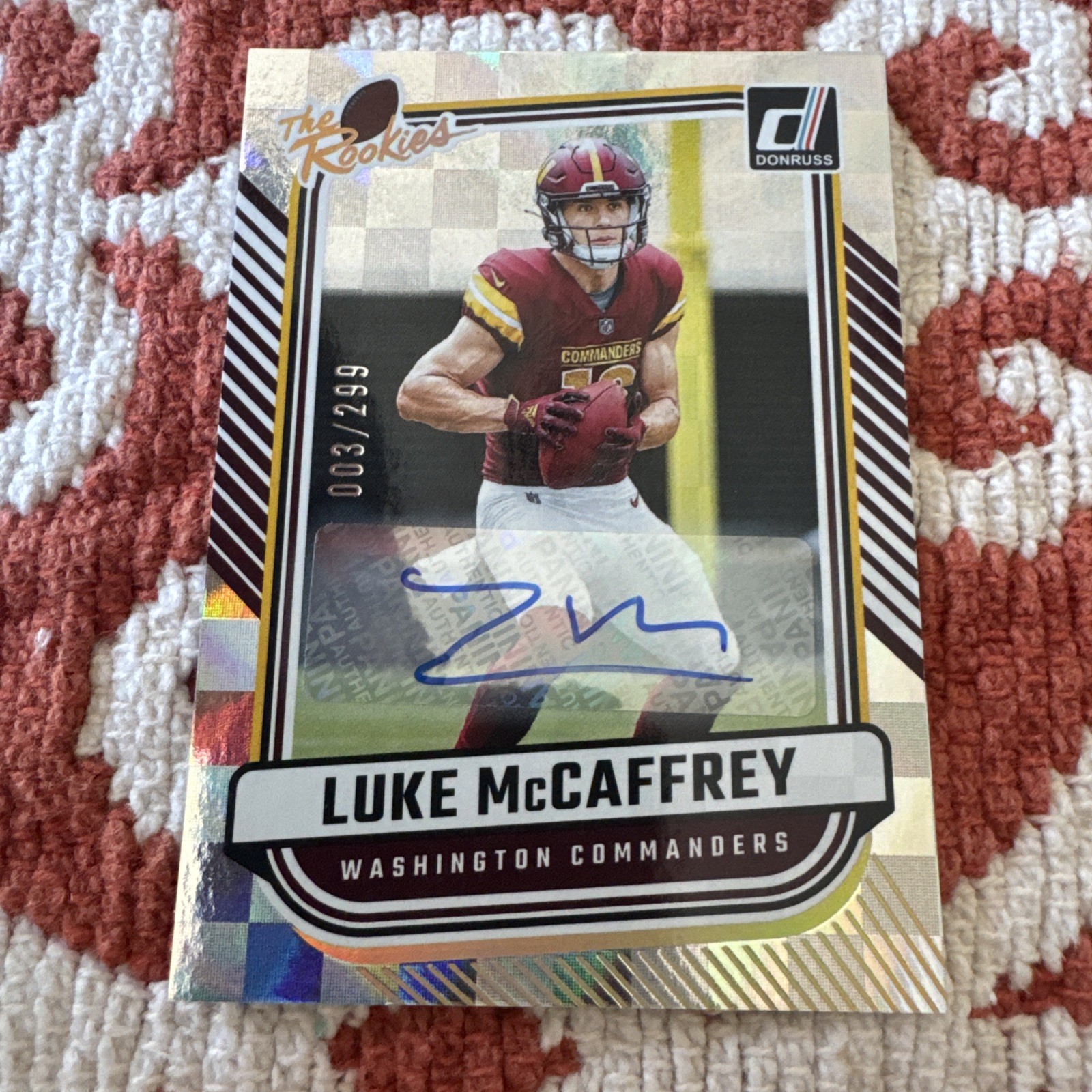 2024 Panini Donruss - The Rookies Luke McCaffrey #TR-22 Autographs /299 (AU, RC)