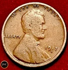 1917-D Lincoln Wheat Penny Denver Mint  Good to Very Good Condition JC 244