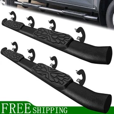 Fit 19-26 Silverado/Sierra 1500 Crew Cab 3.5" Oval Tube Rail Bar Running Board