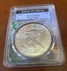 2019 AMERICAN SILVER EAGLE DOLLAR ~ PCGS MS 70 STATUE OF LIBERTY HOLDER