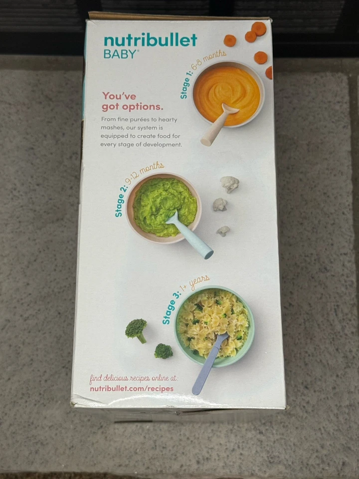 NutriBullet Baby Food Maker System Light Blue Open Box 3 Cups Clean Tested - Image 3 of 4