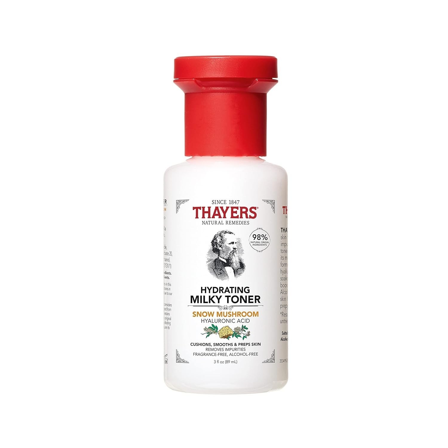 Thayers Hydrating Face Milky Toner with Snow Mushroom & Hyaluronic Acid 3oz/89ml