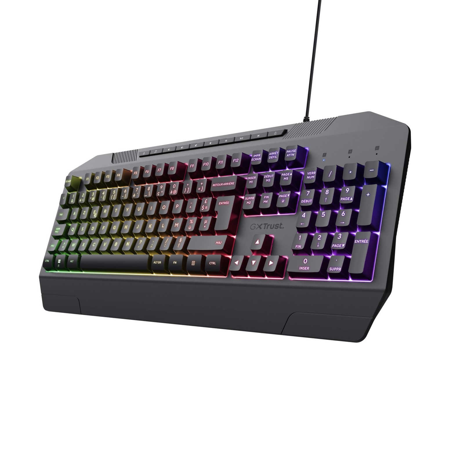 Clavier Gamer AZERTY Filaire USB Trust GXT 836 Touches Anti-Ghosting