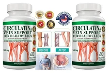 Diosmin CIRCULATIN 120 Caps (2 BOTTLESx 60) support Varicose Veins-Hemorrhoids