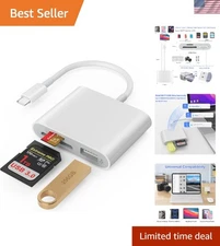 Versatile USB 3.0 Type C SD Reader for Photographers - Supports iPhone 15 Pro