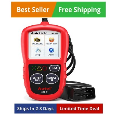 Professional Scanner AL319 Code Reader, Enhanced Check and Reset Engine Fault...